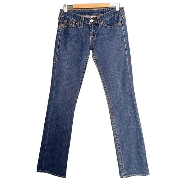 True Religion Straight Jeans Medium Wash Rigid Denim Women’s Size 29 TRW1610